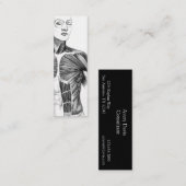 ヴィンテージの解剖学| B/Wの胴(1852年頃) スキニー名刺 (正面/裏面)