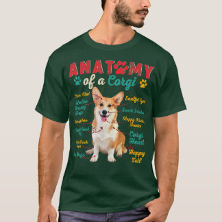 ヴィンテージの解剖学Corgiおもしろい犬所有者の恋人F Tシャツ