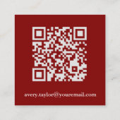 ヴィンテージの解剖学QRコード人間の頭V2 スクエア名刺 (裏面)