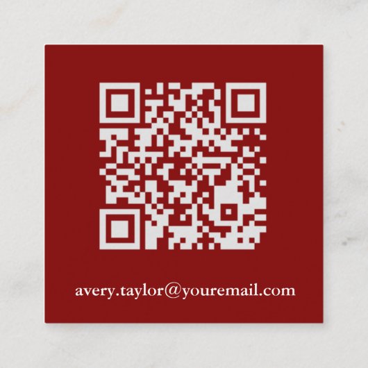 ヴィンテージの解剖学QRコード人間の頭V2 スクエア名刺 (裏面)