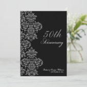 ヴィンテージの記念パーティーのカスタムな招待(黒檀) 招待状 (スタンド正面)