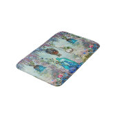 ヴィンテージの記憶藤のラベンダーの青の鍵 バスマット (アングル)