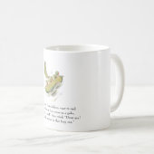 ヴィンテージの詩のグリーンピースのかわいい子供の野菜 コーヒーマグカップ (正面右)