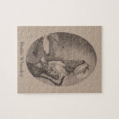 ヴィンテージの詩人フィリス・ウィートリーのスケッチ ジグソーパズル (横)