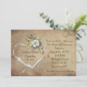 ヴィンテージの誓い更新の結婚式の招待はがき 招待状 (スタンド正面)