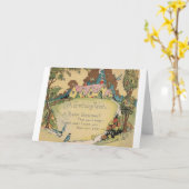 ヴィンテージの誕生日の挨拶状 カード (黄色い花)