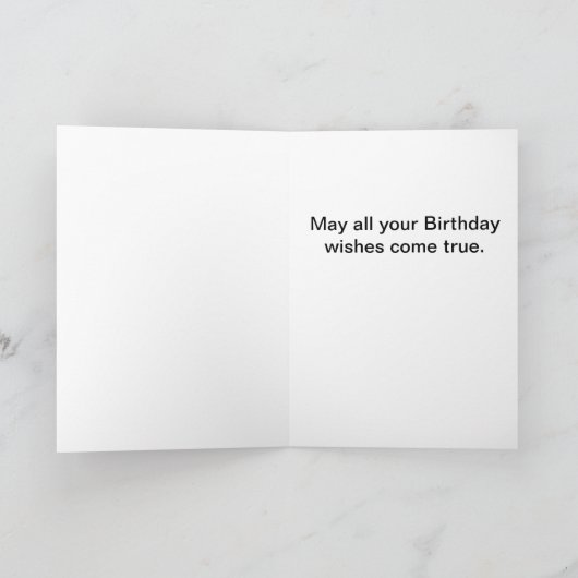 ヴィンテージの誕生日の挨拶状 カード (内部)