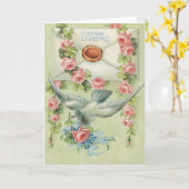 ヴィンテージの誕生日の挨拶、 カード (黄色い花)