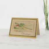 ヴィンテージの誕生日の挨拶 カード (正面)