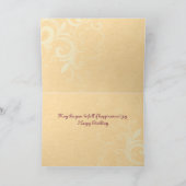 ヴィンテージの誕生日の花 カード (内部)