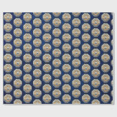 ヴィンテージの誕生日を持つ蒸気船 ラッピングペーパー (フラット)