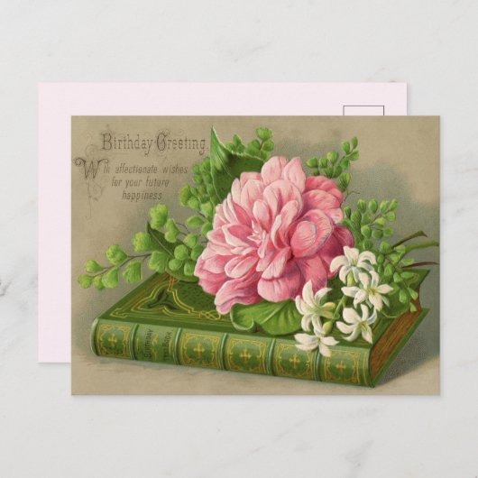 ヴィンテージの誕生日ポストカード ポストカード (正面/裏面)