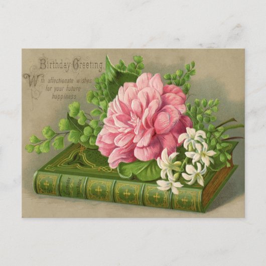 ヴィンテージの誕生日ポストカード ポストカード (正面)