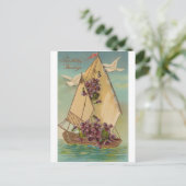 ヴィンテージの誕生日メッセージ ポストカード (スタンド正面)