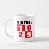 ヴィンテージの誕生日1929年 コーヒーマグカップ (左)