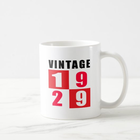 ヴィンテージの誕生日1929年 コーヒーマグカップ (右)