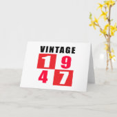 ヴィンテージの誕生日1947年 カード (黄色い花)
