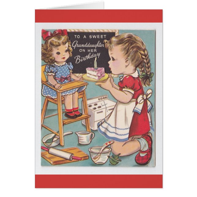 ヴィンテージの誕生日-甘い孫娘への…、 (正面)