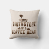 ヴィンテージの誕生石はコーヒー豆 クッション (裏面)