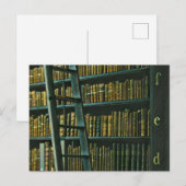 ヴィンテージの読書アート作品ギフト ポストカード (正面/裏面)