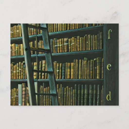 ヴィンテージの読書アート作品ギフト ポストカード (正面)