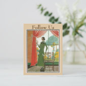 ヴィンテージの読書、テキストを変更するポストカード ポストカード (スタンド正面)