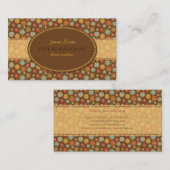 ヴィンテージの調子の花柄パターン 名刺 (正面/裏面)