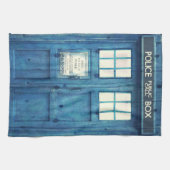 ヴィンテージの警察は公共呼出し箱に電話をかけます キッチンタオル (横)