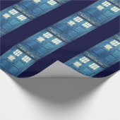 ヴィンテージの警察は公共呼出し箱に電話をかけます ラッピングペーパー (角)