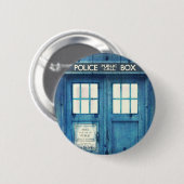 ヴィンテージの警察は公共呼出し箱に電話をかけます 缶バッジ (正面&裏面)