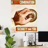 ヴィンテージの警戒:セキュリティやる気を起こさせる ポスター (ホームオフィス)