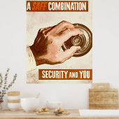 ヴィンテージの警戒:セキュリティやる気を起こさせる ポスター (キッチン)