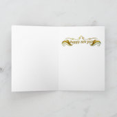 ヴィンテージの豚が新年の鐘を鳴らす シーズンカード (内部)