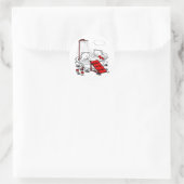 ヴィンテージの豚と鳥を風呂に ラウンドシール (バッグ)