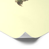 ヴィンテージの豪華なハイビスカスオフィスハウスの装飾 ポスター (角)