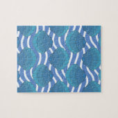 ヴィンテージの貝殻と波パターン ジグソーパズル (横)