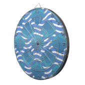 ヴィンテージの貝殻と波パターン ダーツボード (正面右)