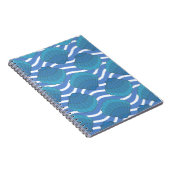 ヴィンテージの貝殻と波パターン ノートブック (右側)