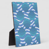 ヴィンテージの貝殻と波パターン フォトプラーク (側面)