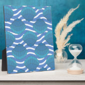 ヴィンテージの貝殻と波パターン フォトプラーク (側面)