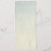 ヴィンテージの貝殻の結婚式メニューカード メニュー (裏面)