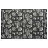 ヴィンテージの貝殻の黒 ファブリック (ヤード)