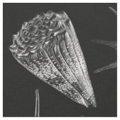 ヴィンテージの貝殻の黒 ファブリック (クローズアップ)