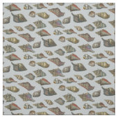 ヴィンテージの貝殻 ファブリック (見本)