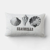 ヴィンテージの貝殻 ランバークッション (裏面)