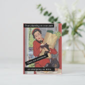 ヴィンテージの貧忙ししい計画女性 ポストカード (スタンド正面)