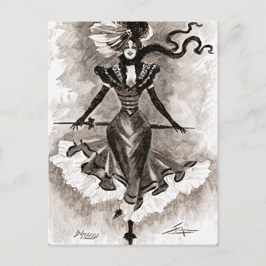 ヴィンテージの貴婦人 ポストカード (正面)