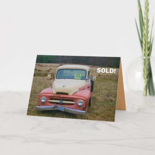 ヴィンテージの買い物のための販売、幸運の挨拶 カード (正面)