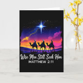 ヴィンテージの賢い人々は、彼、イエス、信仰3人の王を求め続ける カード (黄色い花)