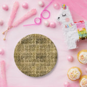 ヴィンテージの質のマヤおよびアズテック派のグリフの金ゴールド ペーパープレート (パーティー)